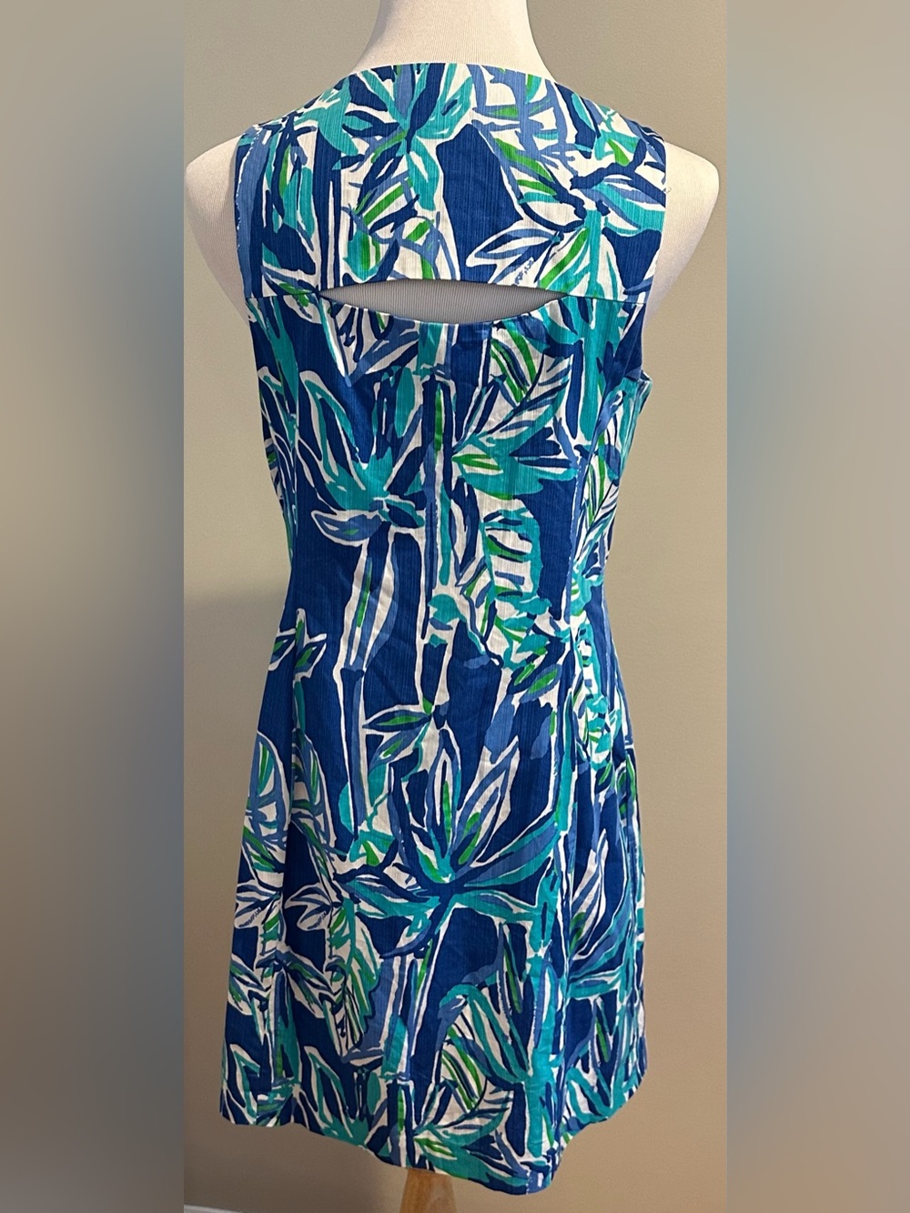 Lilly Pulitzer Penelope Shift Dress Blue Crush Bamboom Size 12 EUC - Picture 4 of 5